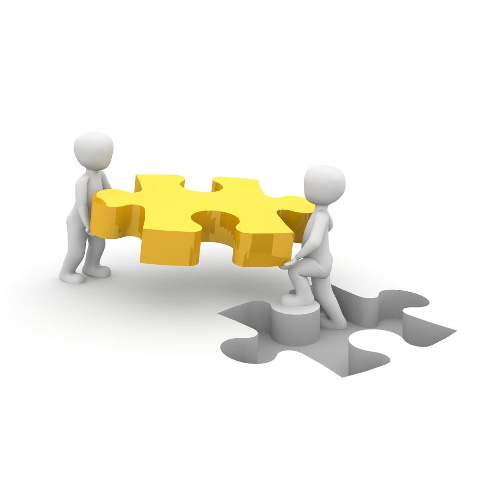 puzzle, collaboration, partnership